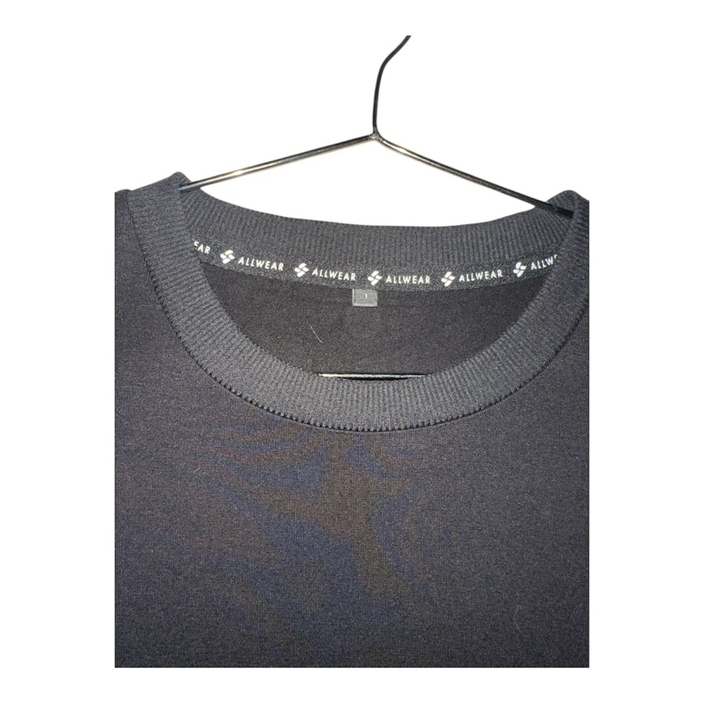 All Wear Classic Black Womens Organic midweight T-Shirt - Picture 3 of 3